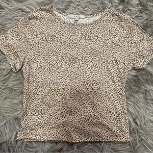 GAZE cheetah cropped tee